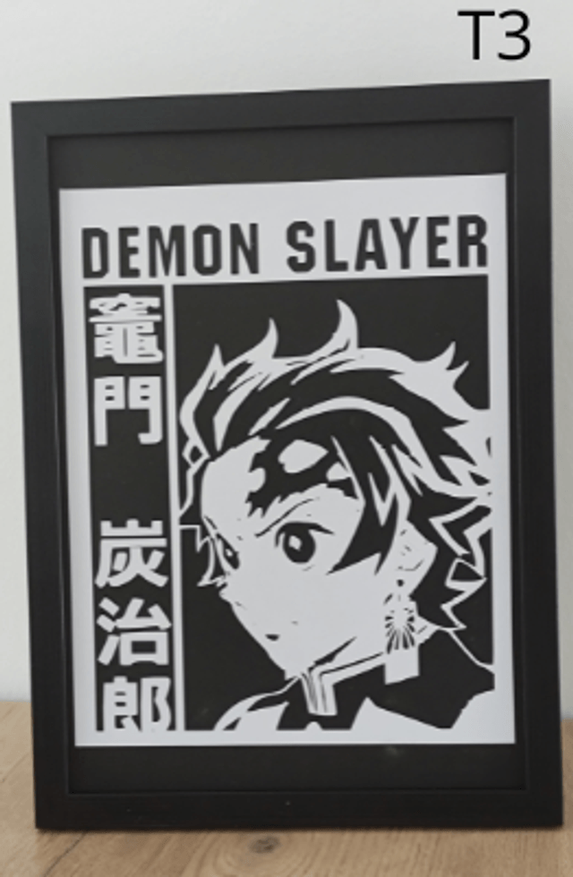 Cadres inspirés de Demon Slayer modèles Tanjiro