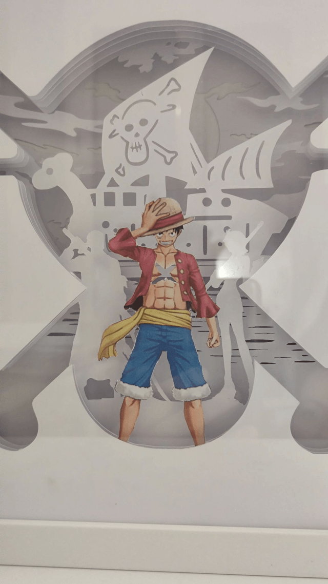 Lightbox inspirée de One Piece Luffy en couleur (Pièce rare, Modèle unique !)