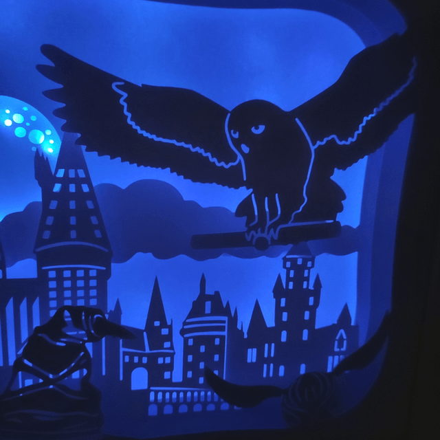 Lightbox inspirée d'Harry Potter Wizzard School
