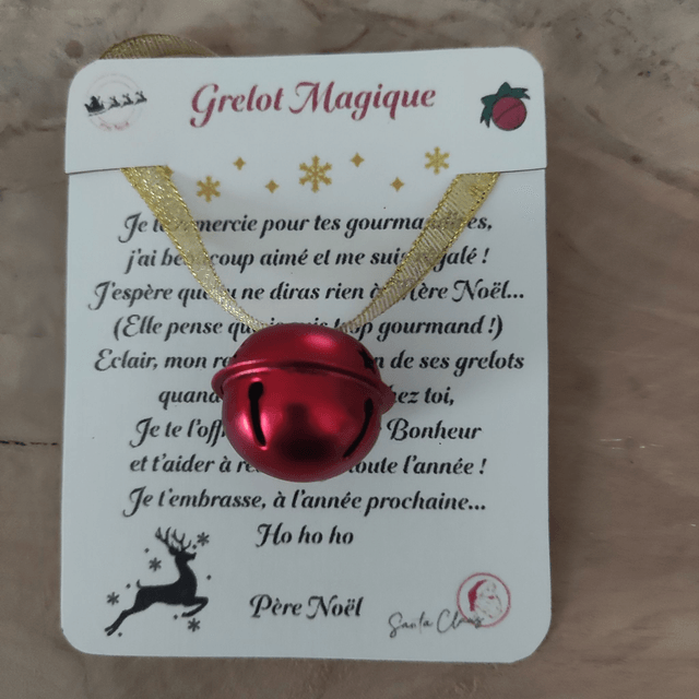 Grelot Magique d'Eclair, le renne du Père Noël