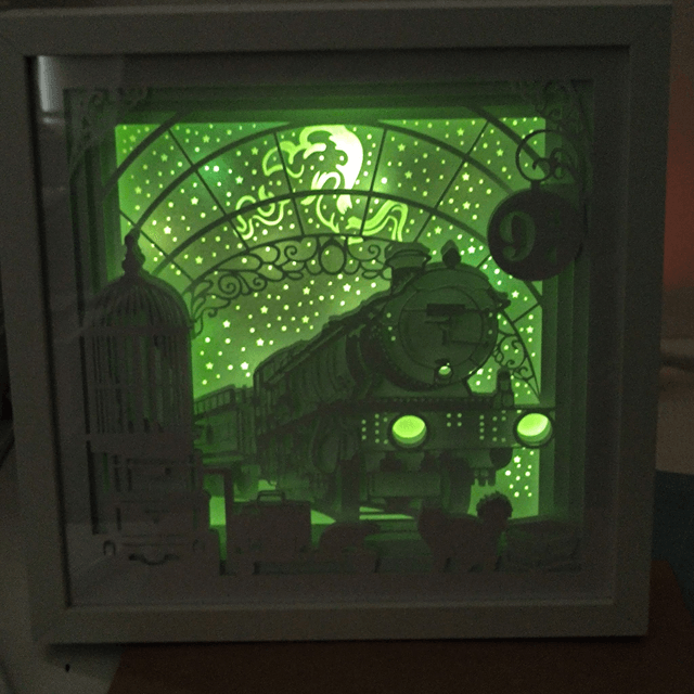 Lightbox inspirée d'Harry Potter Poudlard Express