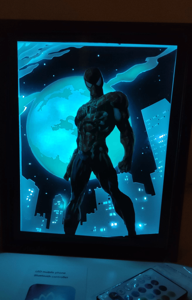 Lightbox inspirée de Spiderman Moonlight (Pièce rare, Modèle unique !)
