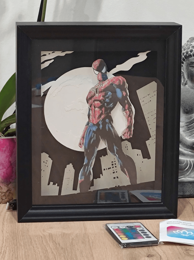Lightbox inspirée de Spiderman Moonlight (Pièce rare, Modèle unique !)