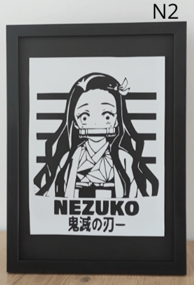 Cadres inspirés de Demon Slayer modèles Nezuko