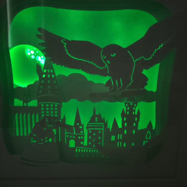 Lightbox inspirée d'Harry Potter Wizzard School