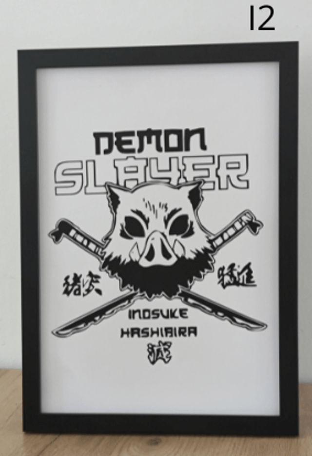 Cadres inspirés de Demon Slayer modèles Inosuke