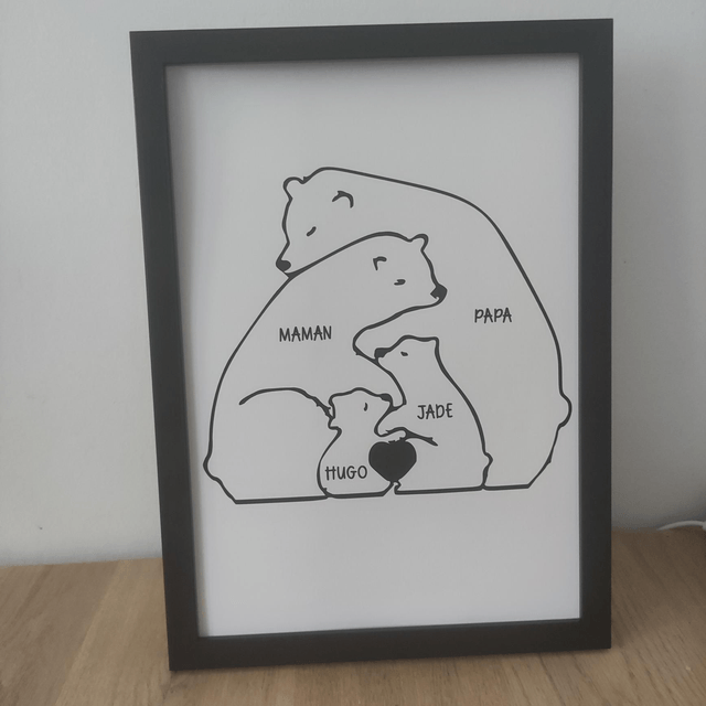 Cadre personnalisable Puzzle Famille