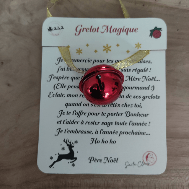 Grelot Magique d'Eclair, le renne du Père Noël