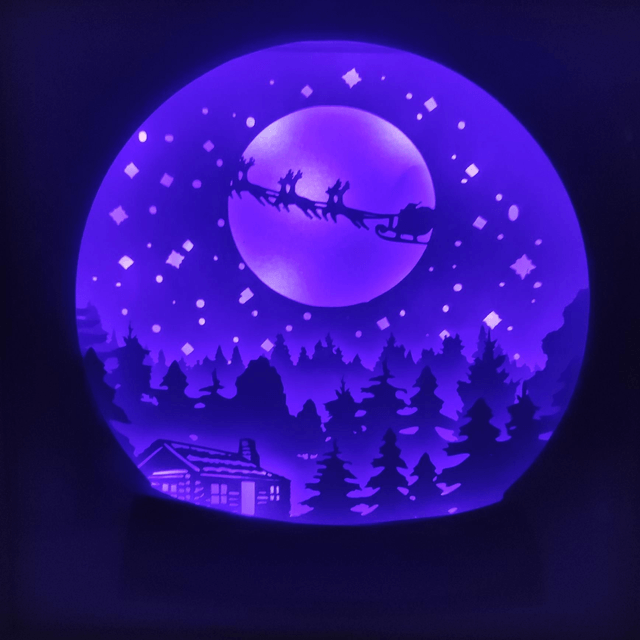 Lightbox Noël Boule à neige 