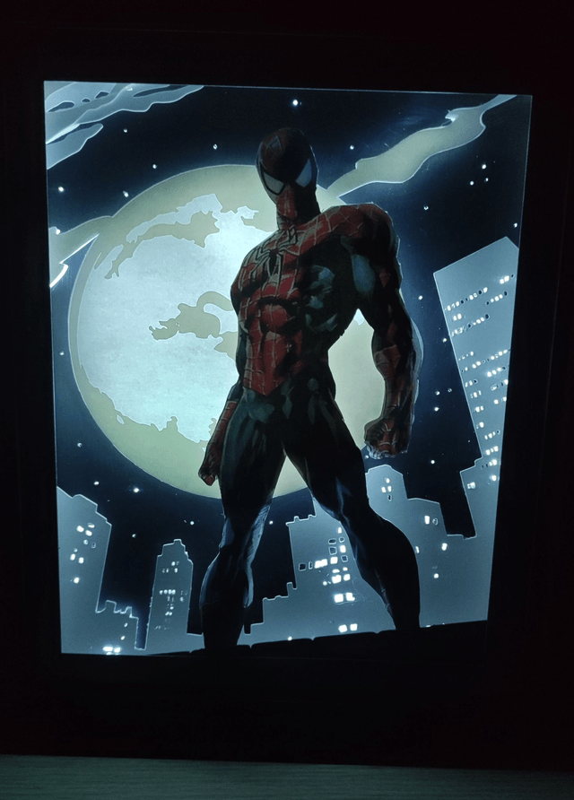 Lightbox inspirée de Spiderman Moonlight (Pièce rare, Modèle unique !)