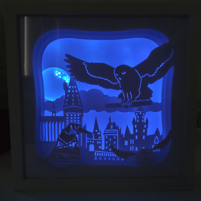 Lightbox inspirée d'Harry Potter Wizzard School
