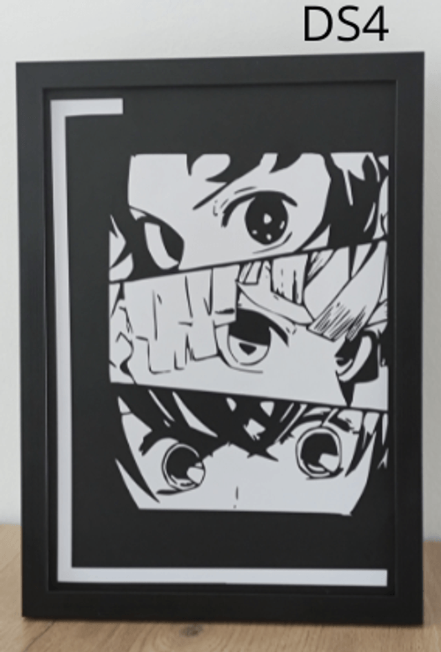 Cadres inspirés de Demon Slayer modèles divers