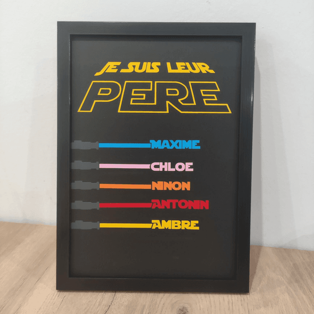Cadre Personnalisable inspiré de Star Wars